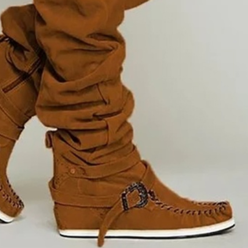 Slouchy Faux Suede Leather Lace - Picture 2 of 4